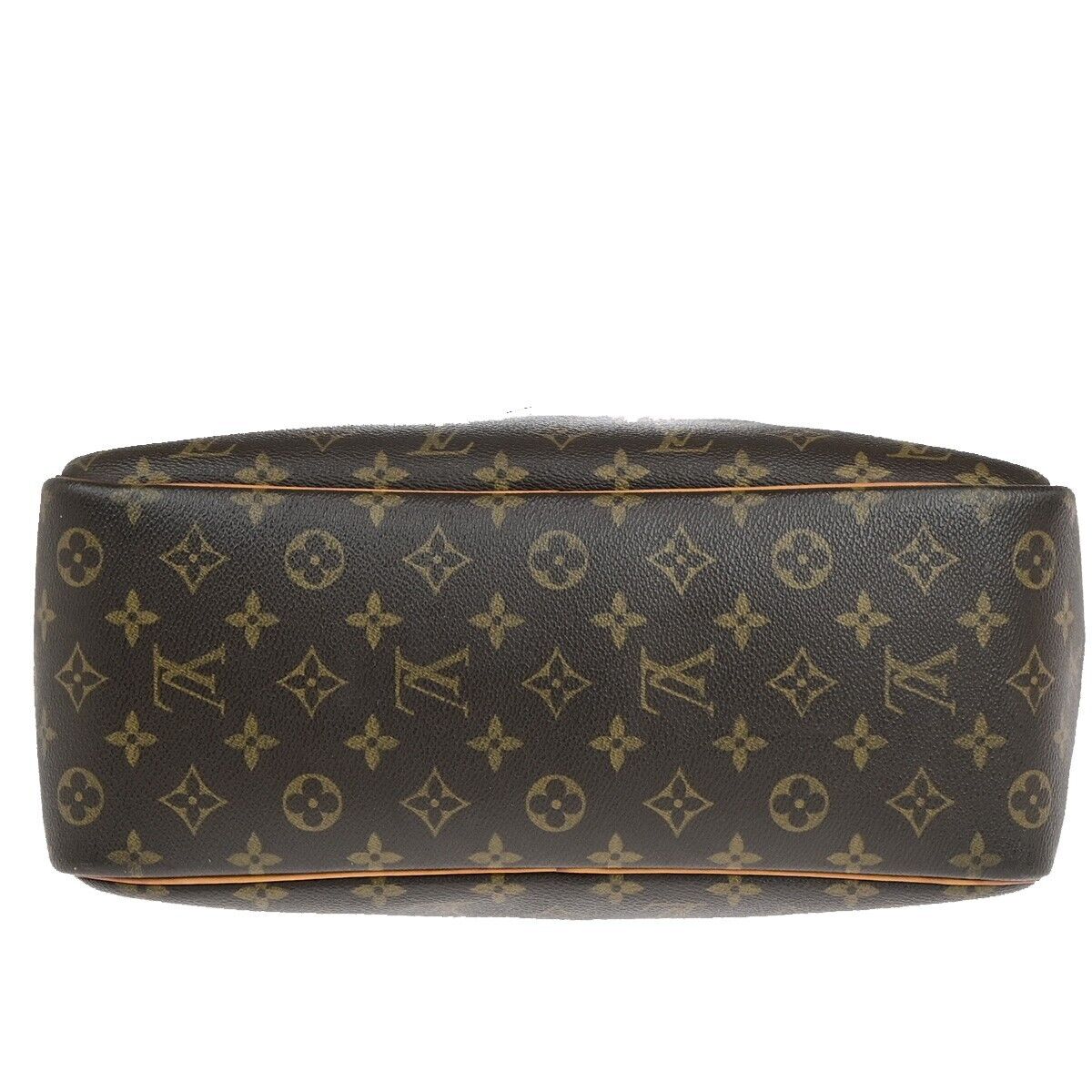 LOUIS VUITTON LV Logo Deauville Hand Bag Monogram Leather Brown M47270 61EC991