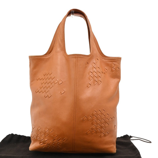 BOTTEGA VENETA Logo Regent Shoulder Tote Bag Leather Orange Italy 89EF880