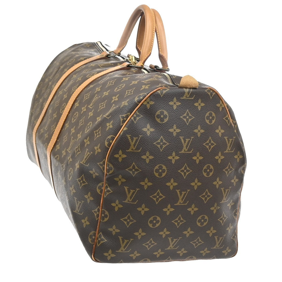 LOUIS VUITTON Keepall 55 Travel Hand Bag Monogram Leather Brown M41424 12YJ197