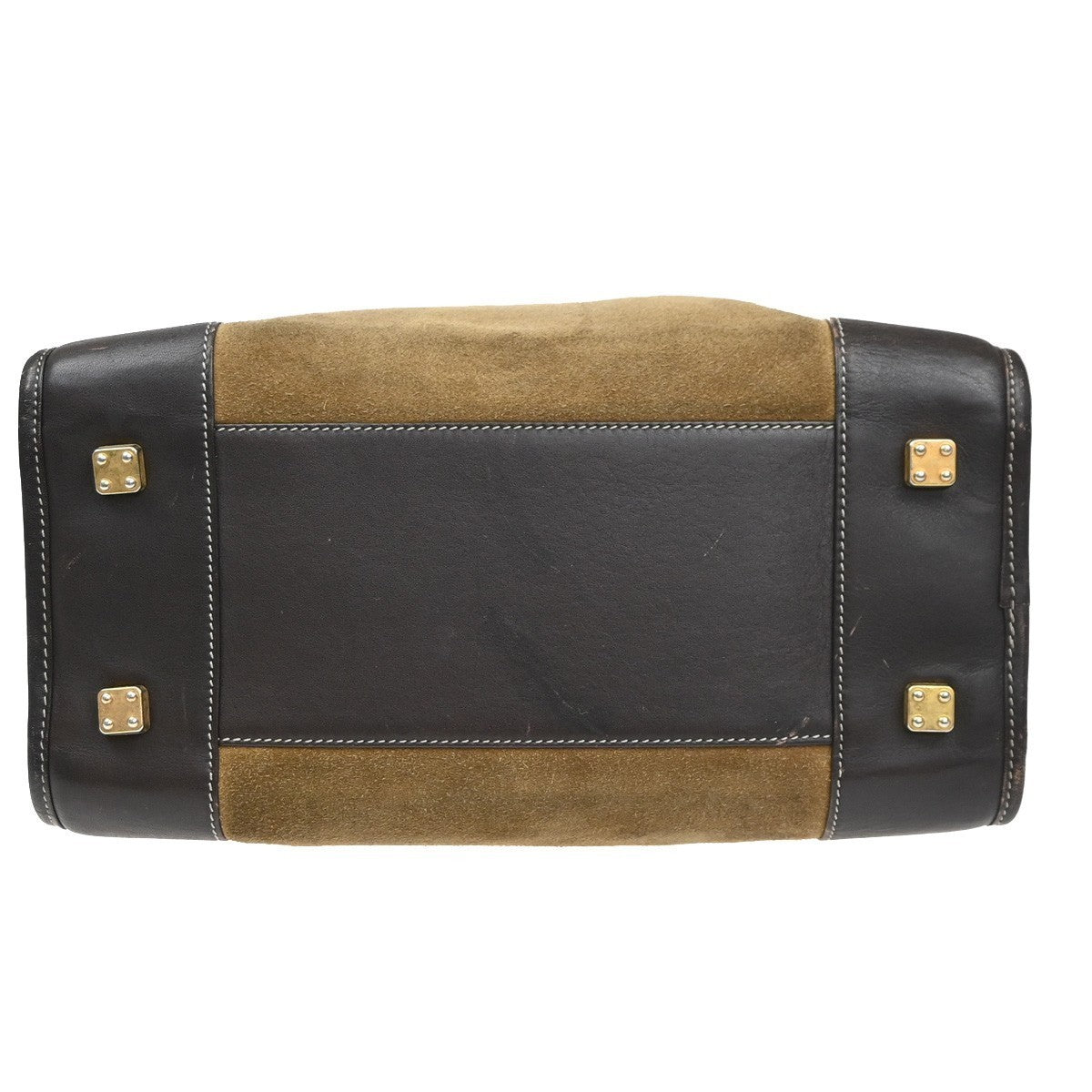 LOEWE Logo Anagram Amazona 32 Hand Bag Suede Leather Beige GHW Spain 38MA556