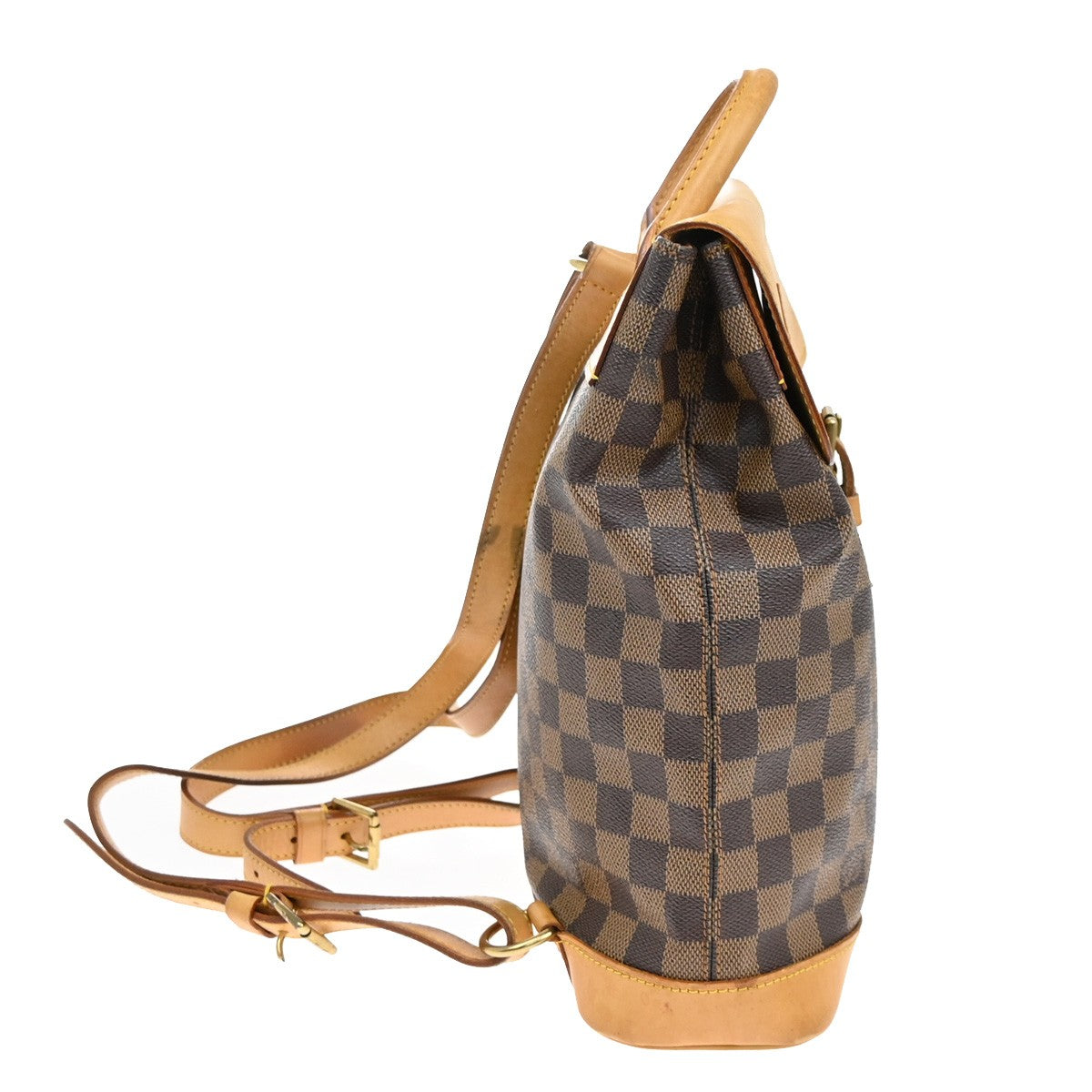 LOUIS VUITTON Logo Arlequin Backpack Bag Damier Ebene Brown N99038 13YH382