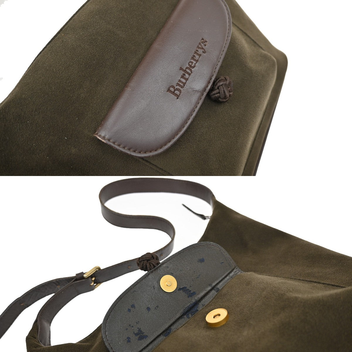 Burberrys Logo Shoulder Bag Nova Check Leather BrownGHW 07YH780