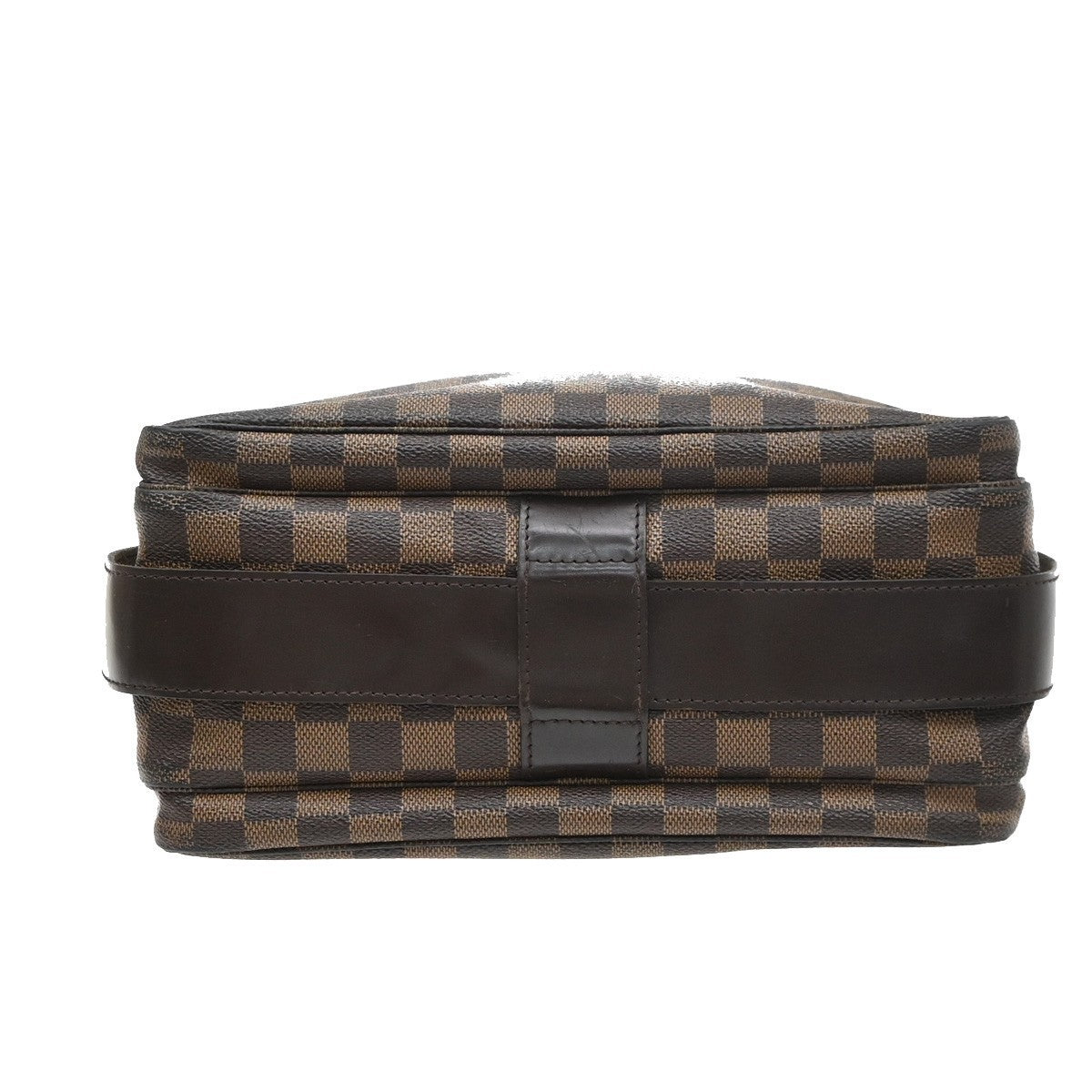 LOUIS VUITTON Naviglio Shoulder Bag Damier Ebene Leather Brown N45255 87YJ278