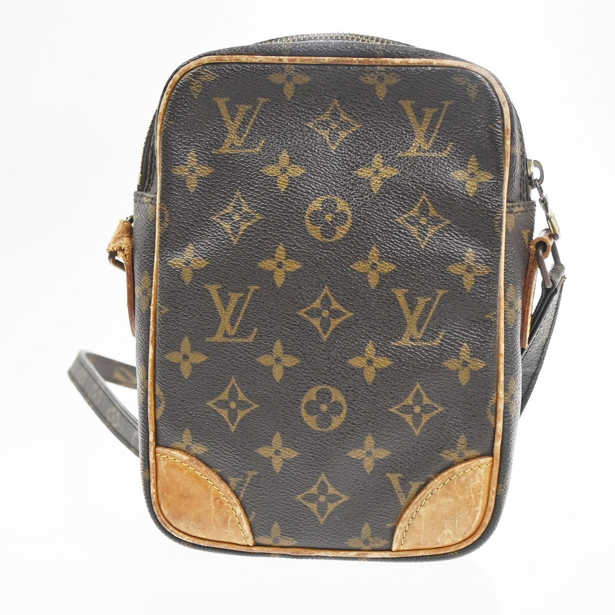 LOUIS VUITTON Danube Shoulder Bag Monogram Leather Brown France M45266 67CA600