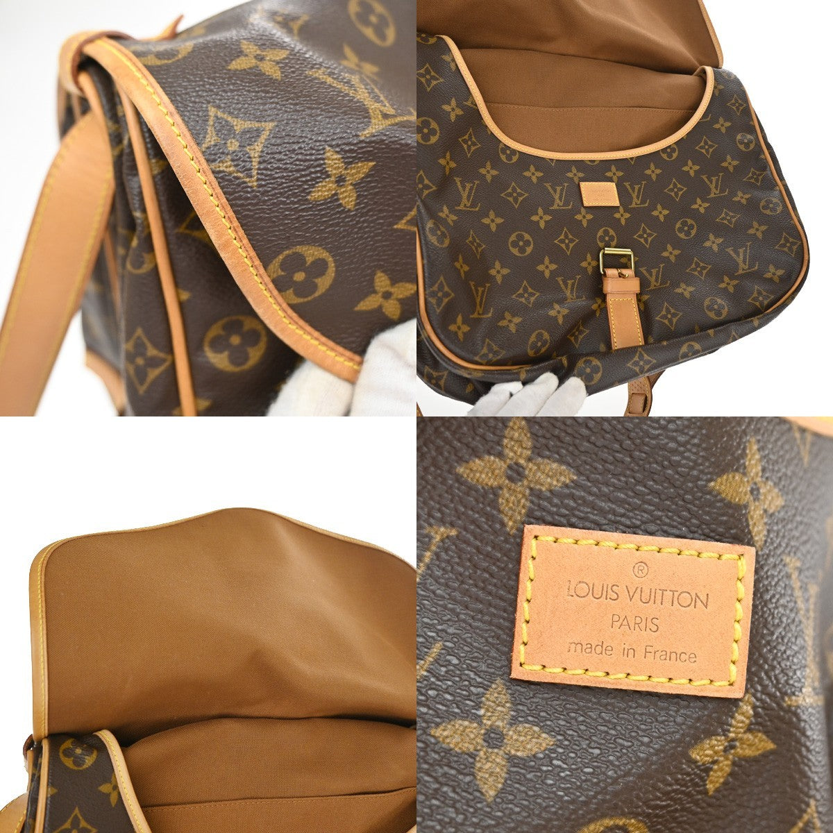 LOUIS VUITTON Saumur 35 Shoulder Bag Monogram Leather BN France M42254 28YJ105