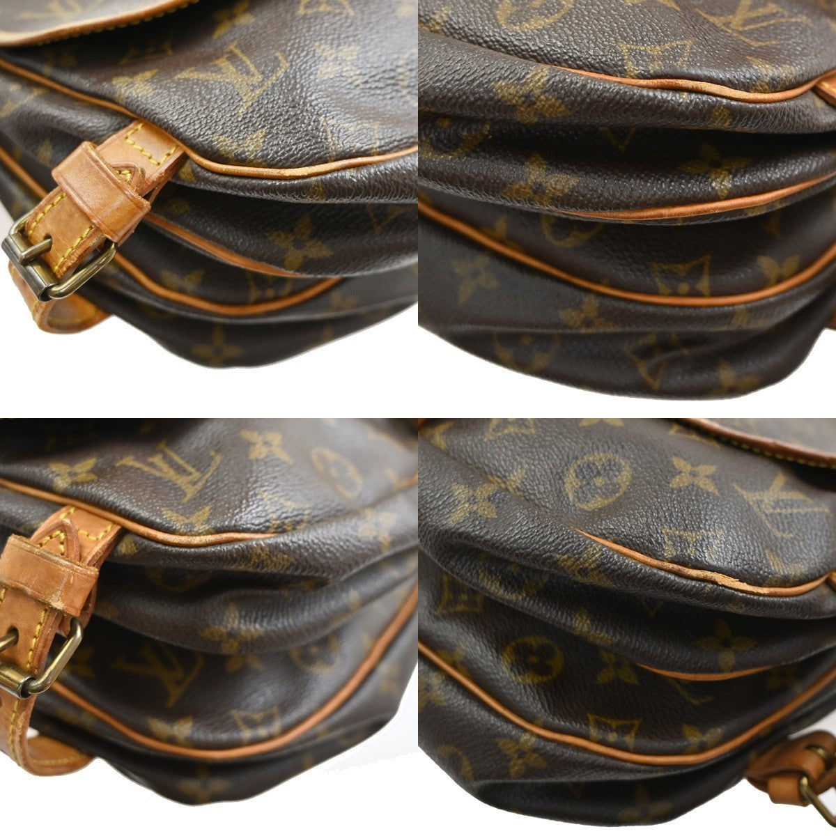 LOUIS VUITTON Logo Saumur 30 Shoulder Bag Monogram Leather Brown M42256 34SA059