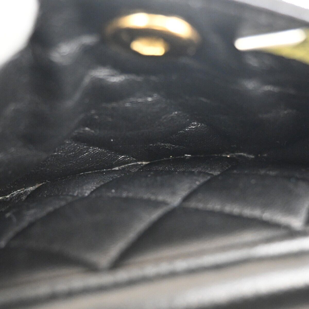 CHANEL CC Logo Matelasse Chain Backpack Bag Leather Black GHW Vintage 731RJ682