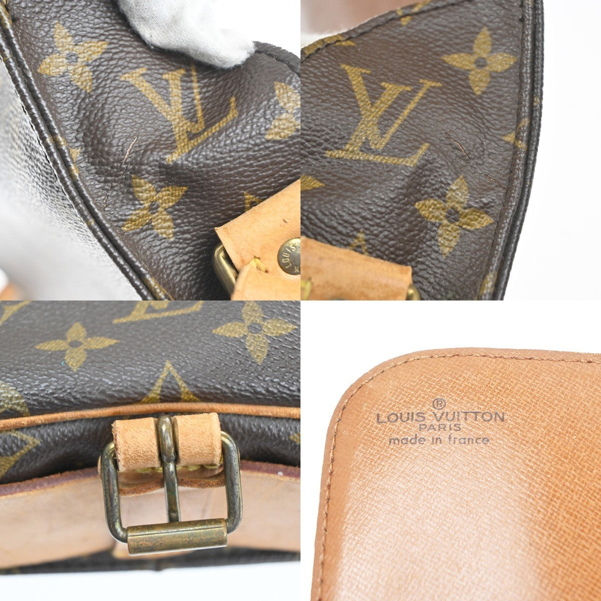 LOUIS VUITTON Cartouchiere MM Shoulder Bag Monogram Leather Brown M51253 70MA497
