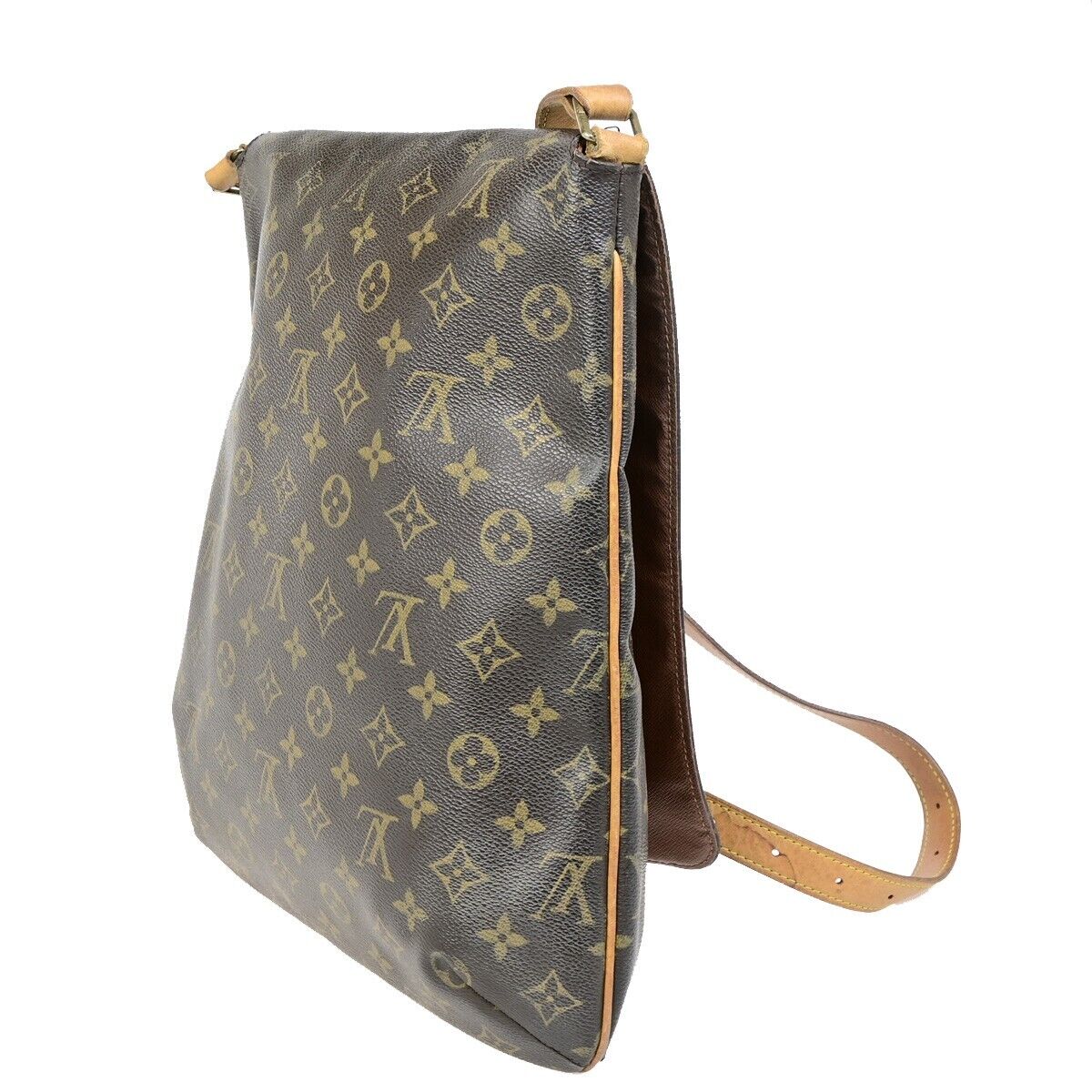 LOUIS VUITTON Musette Shoulder Bag Monogram Leather Brown Spain M51256 38EC338