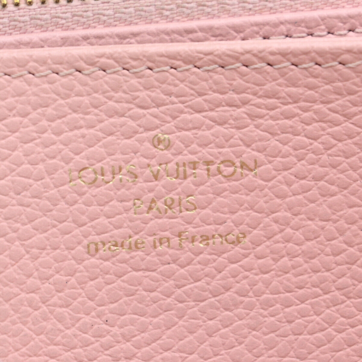 LOUIS VUITTON Zippy Wallet Long Monogram Empreinte Leather Rose M64090 89YE527