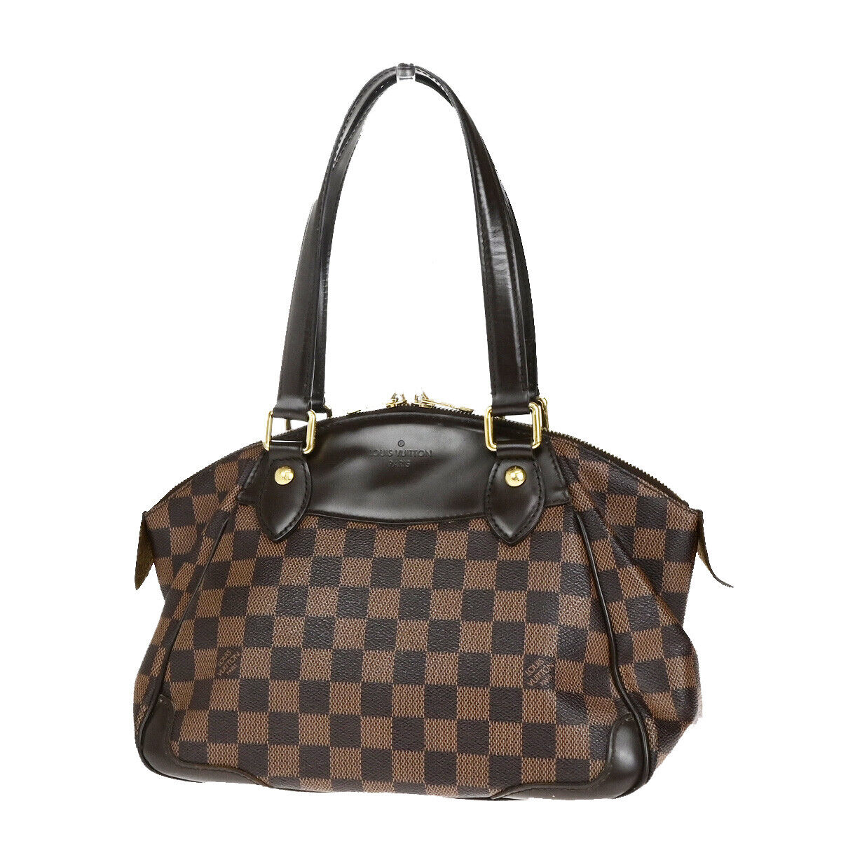 LOUIS VUITTON Verona PM Shoulder Bag Damie Ebene Leather Brown N41117 17YG695