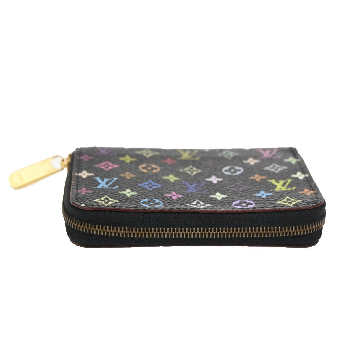 LOUIS VUITTON Zippy Coin Purse Monogram Multi Leather Black GHW M66549 32DA108