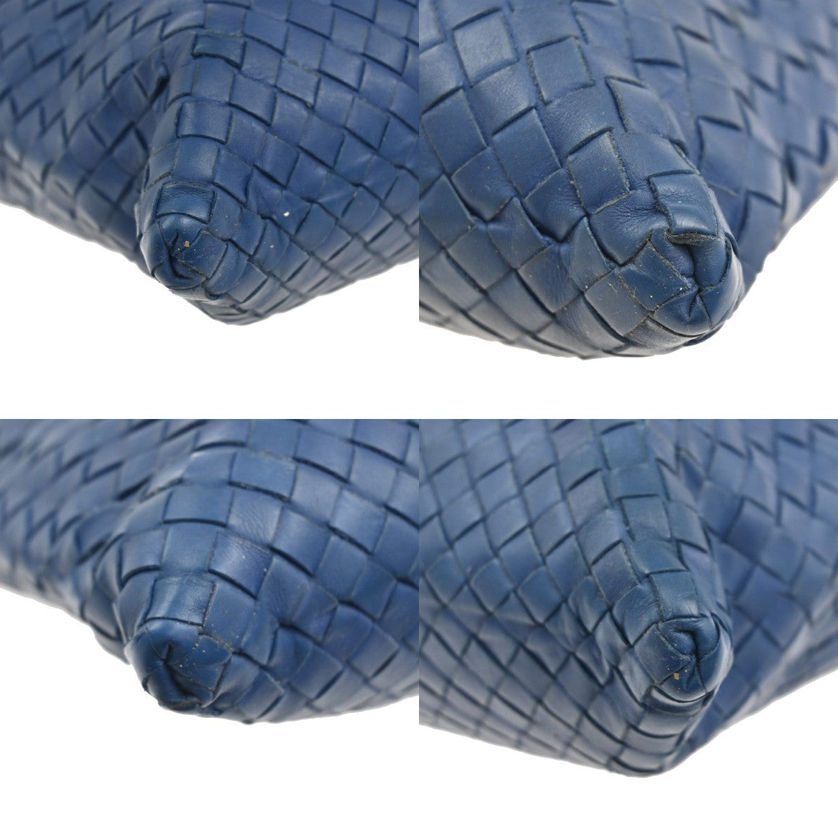 BOTTEGA VENETA Intrecciato Logo Shoulder Crossbody Bag Leather Blue 99MA221
