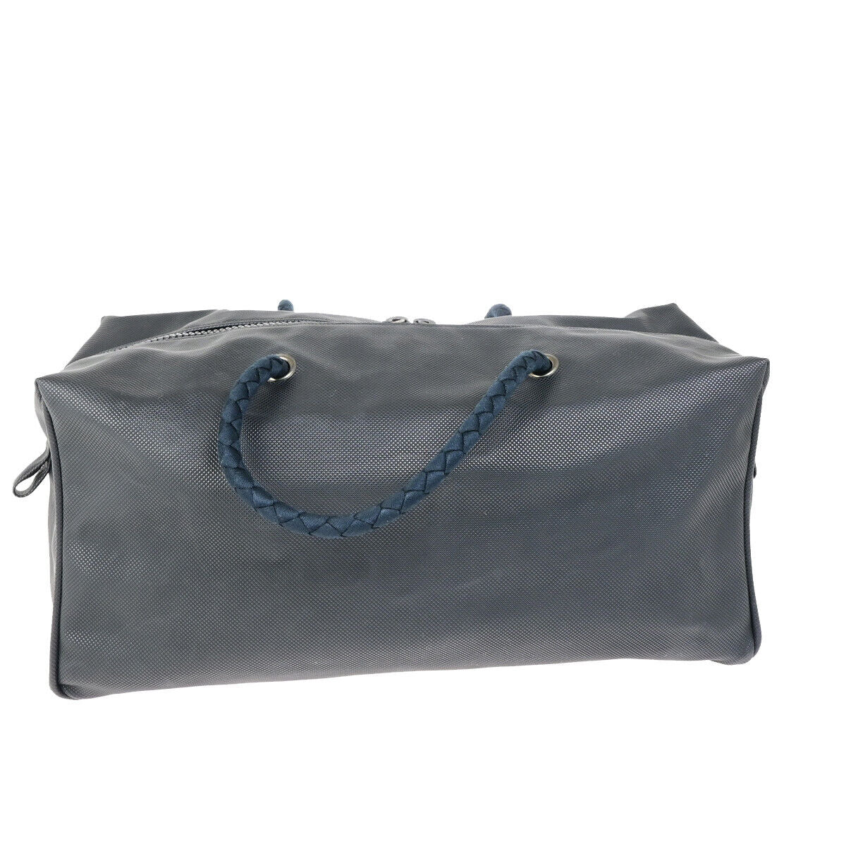 BOTTEGA VENETA Logo Intrecciato Travel Hand Bag PVC Canvas Leather Black 67YG558