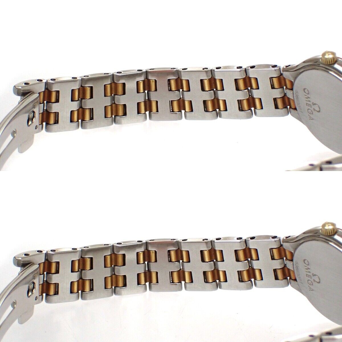 OMEGA DE VILLE SYMBO﻿L Quartz Wrist Watch 23mm SS Yellow Gold 4260.13.00...