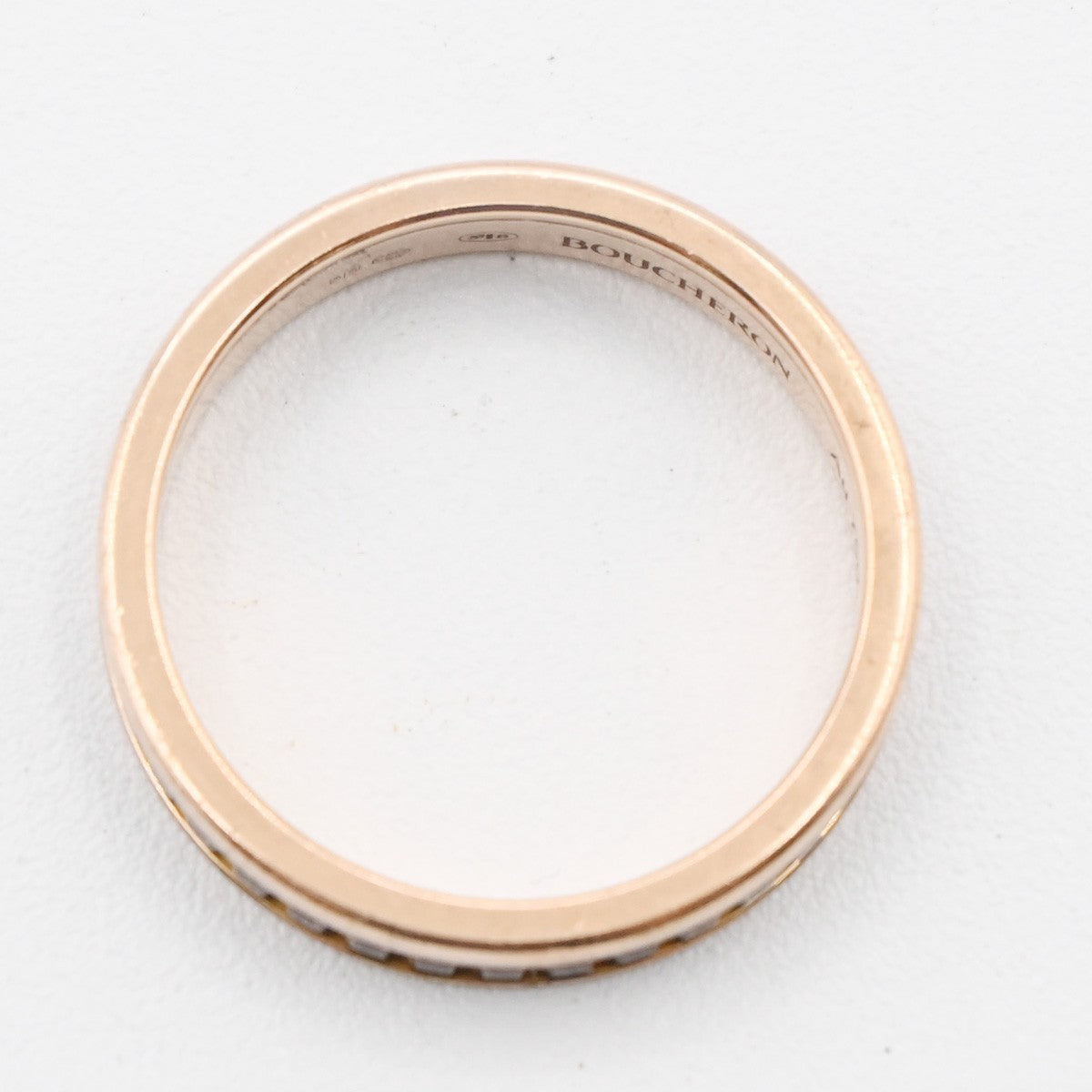 BOUCHERON Logo Quatre Classique Ring Au 750 Rose Gold JP12 US6.5 T52 99LC632