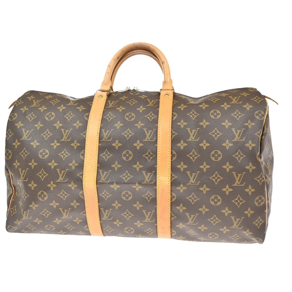 LOUIS VUITTON Keepall 50 Travel Hand Bag Monogram Leather Brown M41426 77KB300