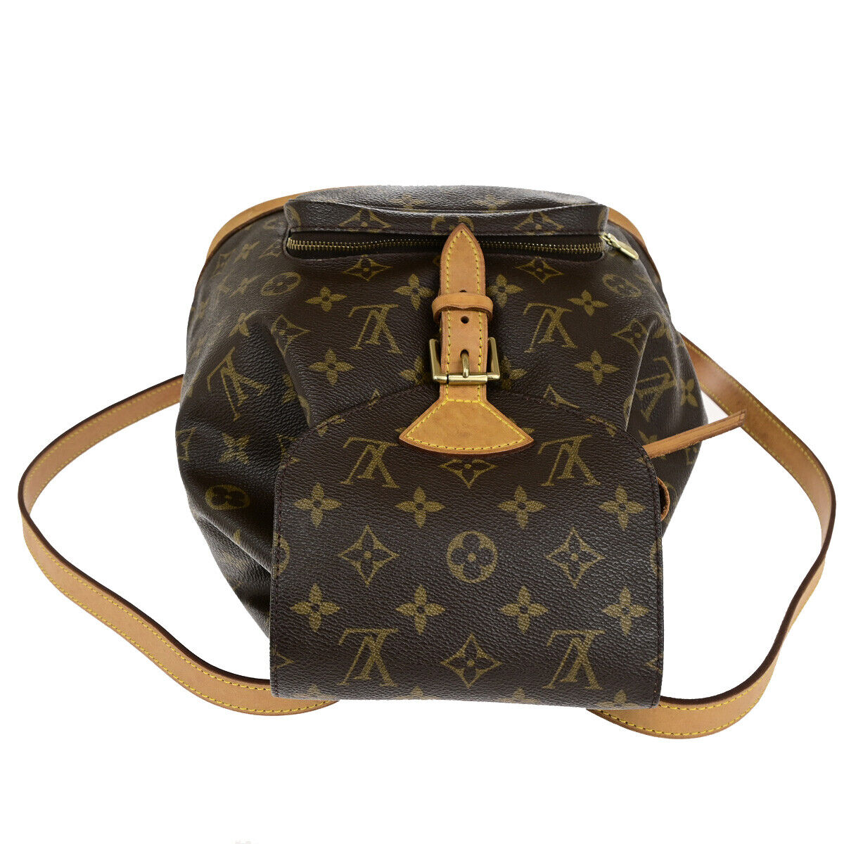 LOUIS VUITTON Montsouris MM Backpack Bag Monogram Leather Brown M51136 18YG771