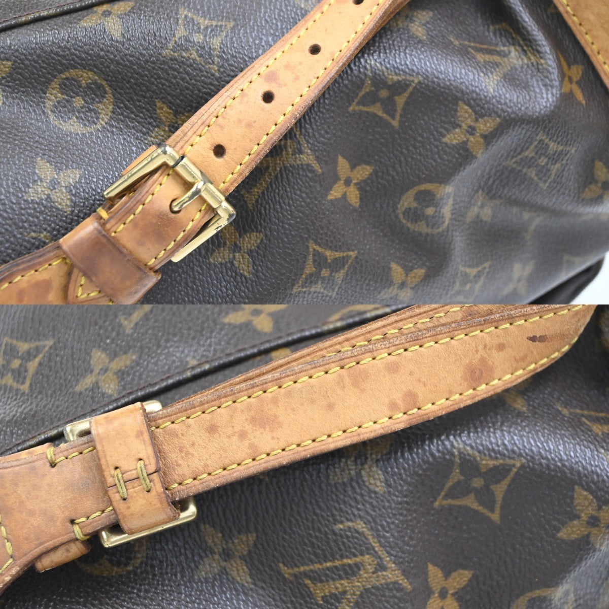 LOUIS VUITTON Montsouris GM Backpack Bag Monogram Leather Brown M51135 72CA811