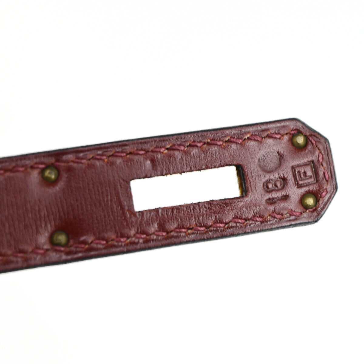 HERMES Kelly 32 Retourne 2Way Hand Bag □F Vibrato Leather Rouge H GHW 6030RK681