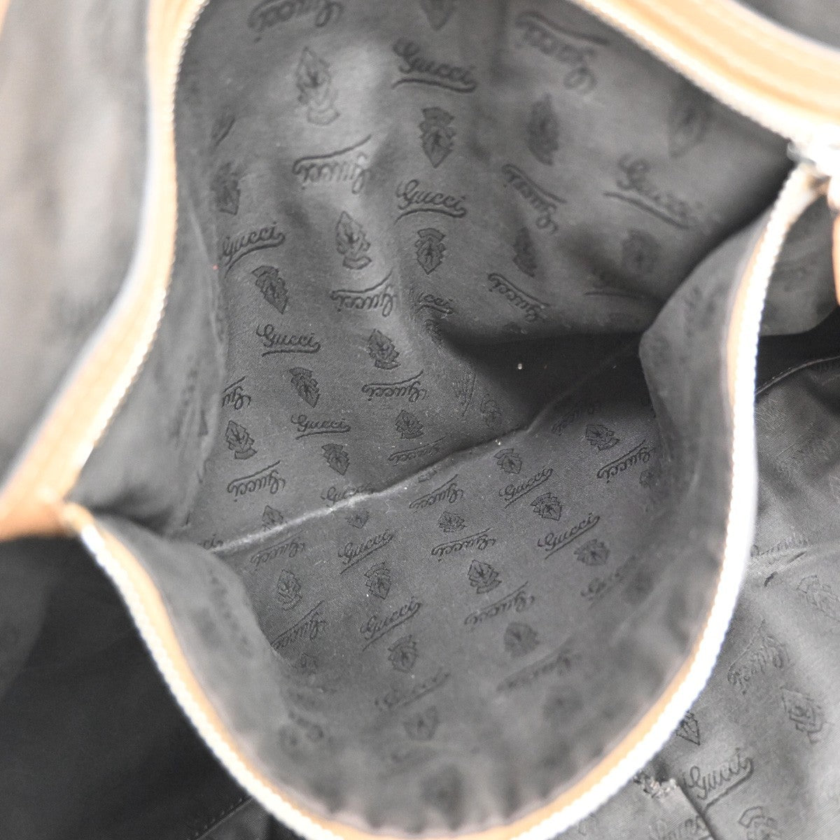 GUCCI Logo Twins Guccissima Shoulder Tote Bag Leather Brown Italy 80YJ201