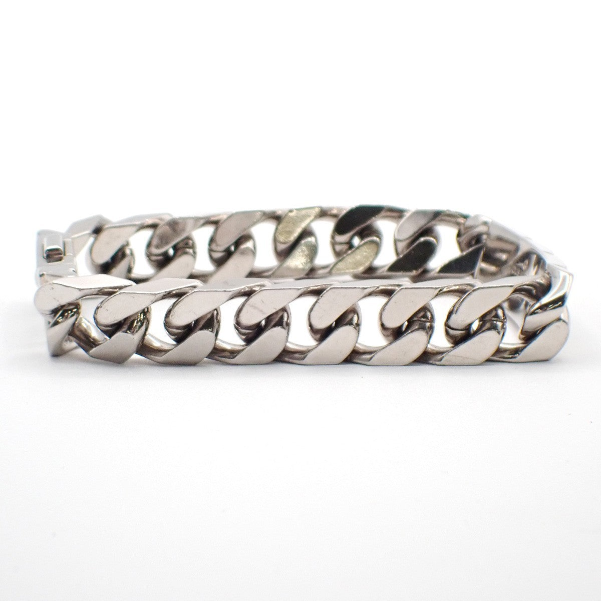 LOUIS VUITTON Logo Monogram Chain Bracelet  Silver Italy M00270 85RL711