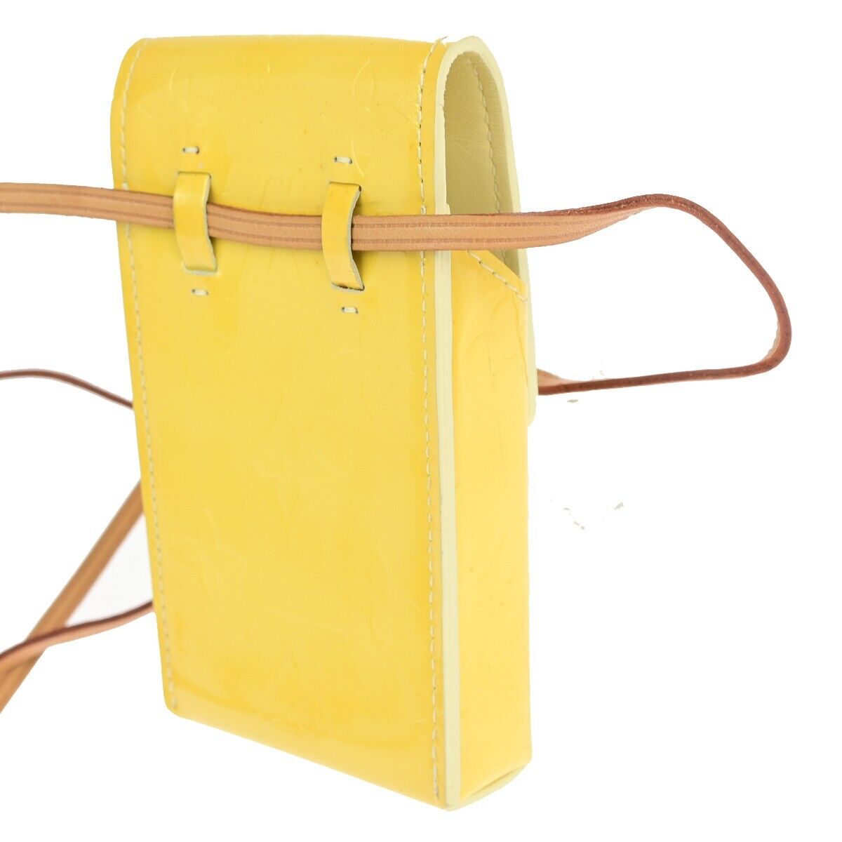 LOUIS VUITTON Walker Shoulder Bag Monogram Vernis Leather Yellow M91074 69SJ178