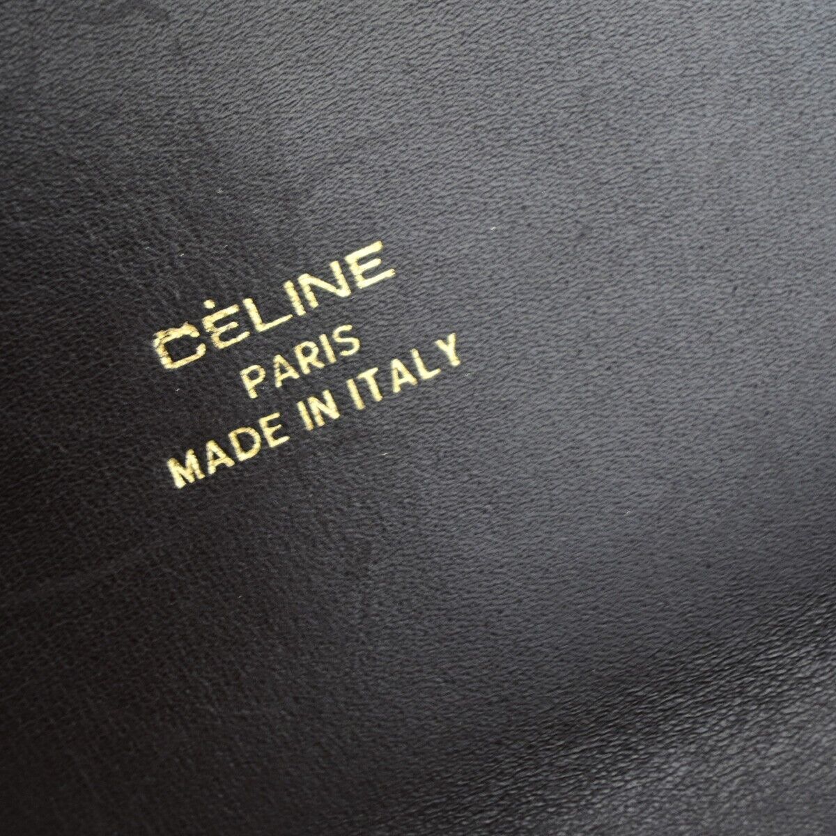 CELINE Logo Horse Carriage Shoulder Bag Leather Brown Gold Made in Italy 30EC868