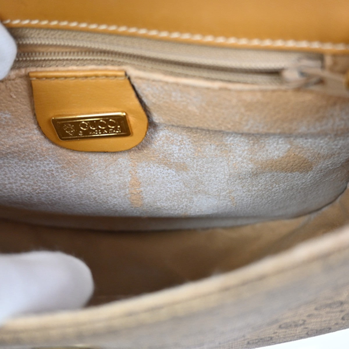 GUCCI Logo Micro GG Pattern Mini Shoulder Bag PVC Leather Brown GHW Itay 69YJ034
