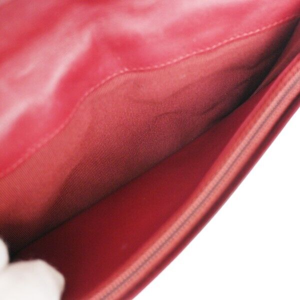 CHANEL CC Logo Ultra Stitch Long Bifold Wallet Purse Leather Bordeaux 30YD527