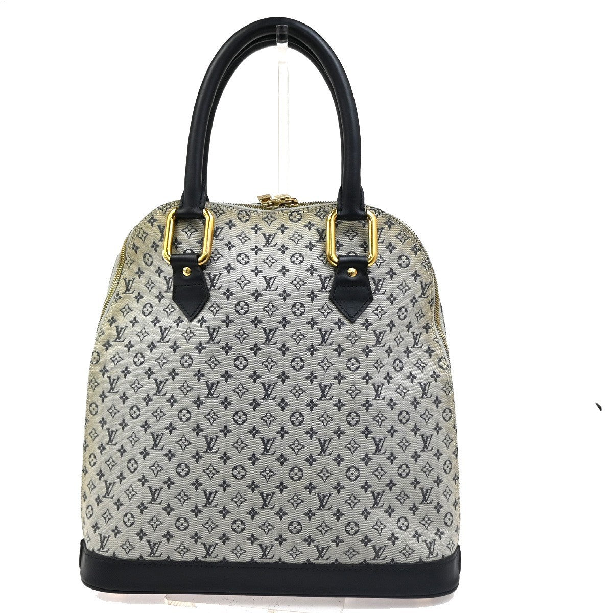 LOUIS VUITTON Alma Haut Hand Bag Monogram Mini Leather Blue M92202 80YJ018