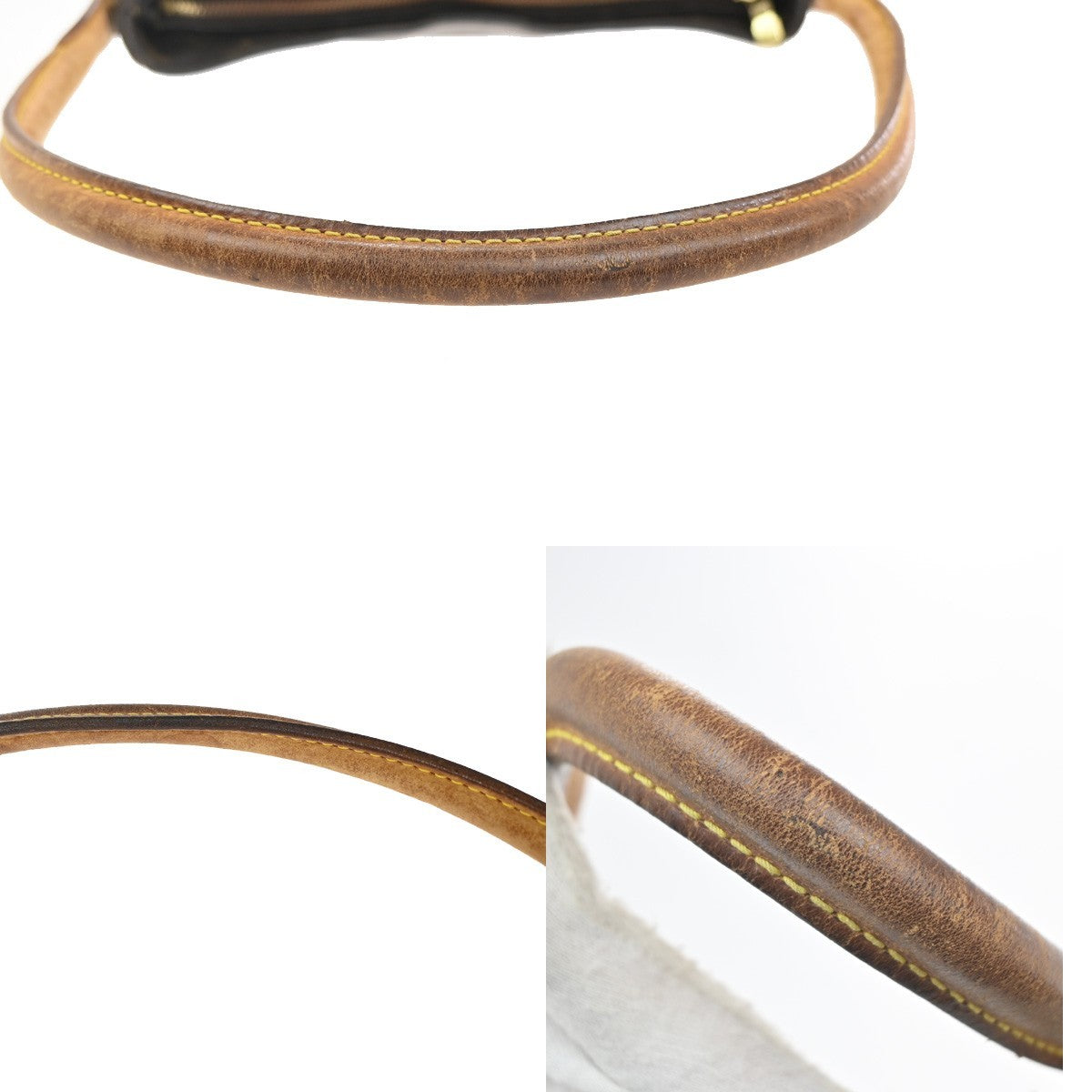LOUIS VUITTON Logo Looping GM Shoulder Bag Monogram Leather Brown M51145 31MA310