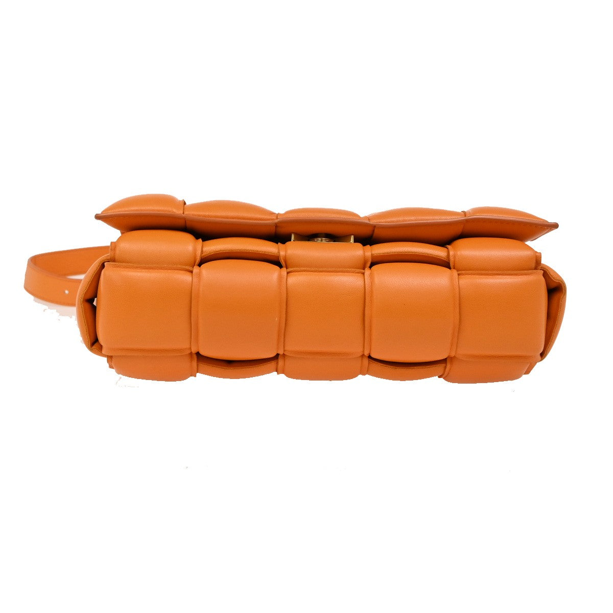 BOTTEGA VENETA Maxy Intrecciato Cassette Shoulder Bag Leather Orange 40RL267