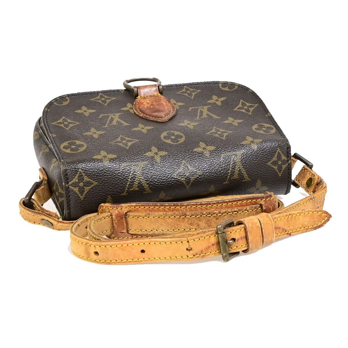 LOUIS VUITTON Saint Cloud MM Shoulder Bag Monogram Leather Brown M51243 68EB653
