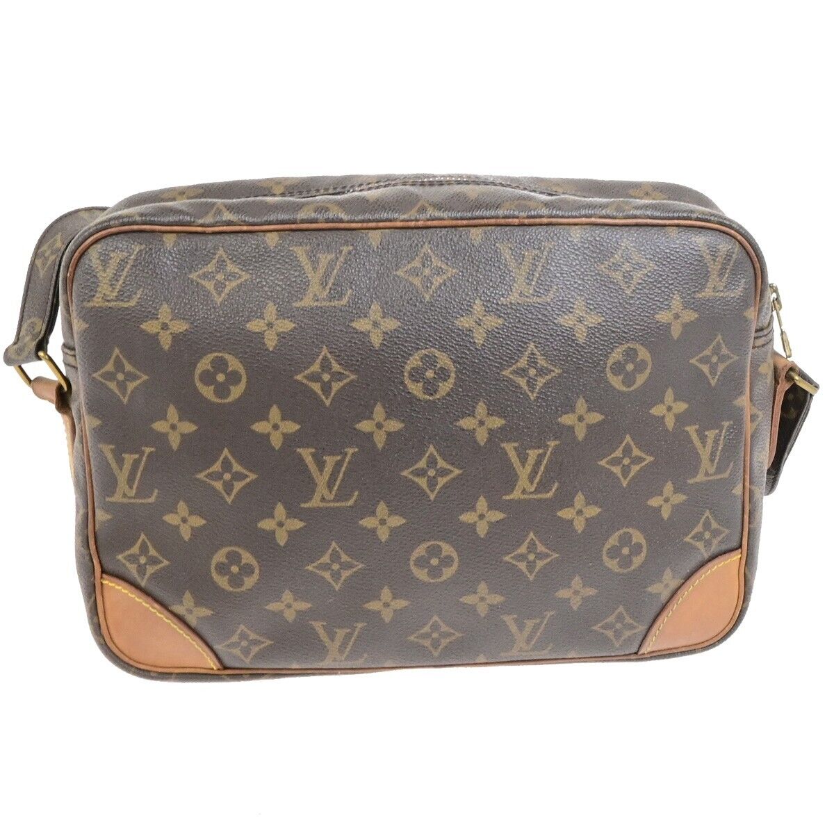 LOUIS VUITTON Nile Crossbody Shoulder Bag Monogram Leather Brown M45244 31FB491