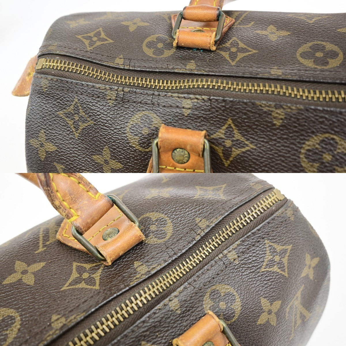 LOUIS VUITTON Speedy 30 Travel Hand Bag Monogram Leather Brown M41526 82YJ253