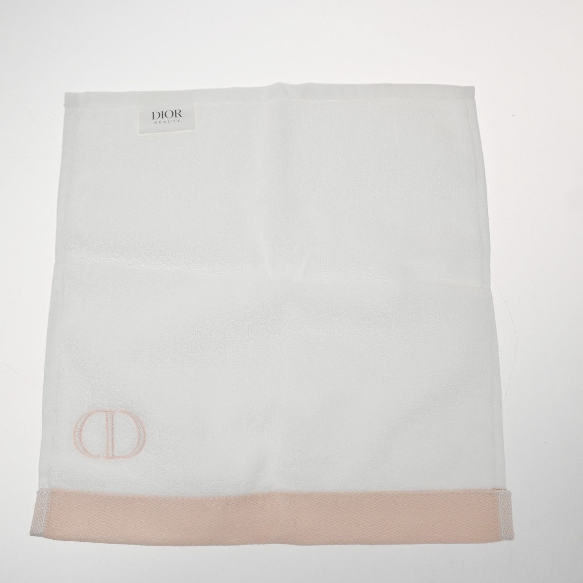 CHRISTIAN DIOR 3Set Novelty Towel Mesh Drawstring Canvas Pouch White 02KC451
