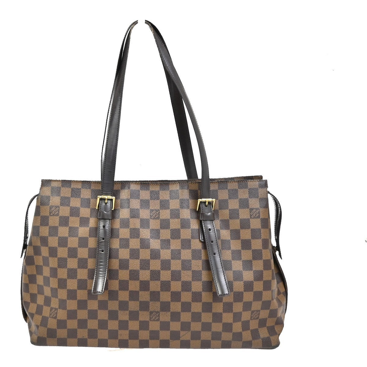 LOUIS VUITTON Chelsea Shoulder Tote Bag Damier Ebene Leather BN N51119 85CA791