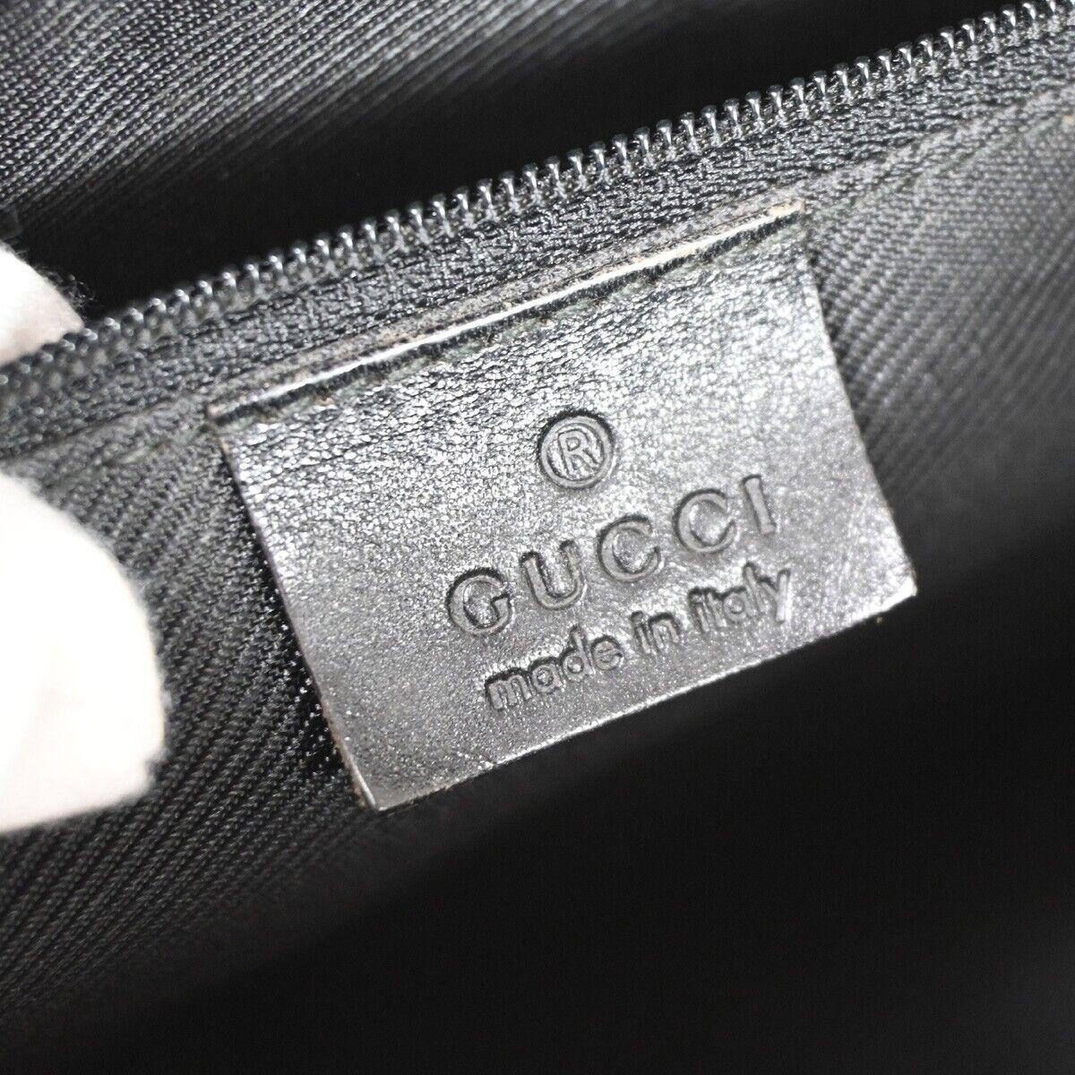 GUCCI GG Pattern Jackie Shoulder Tote Bag Canvas Leather Black Silver 60FA442