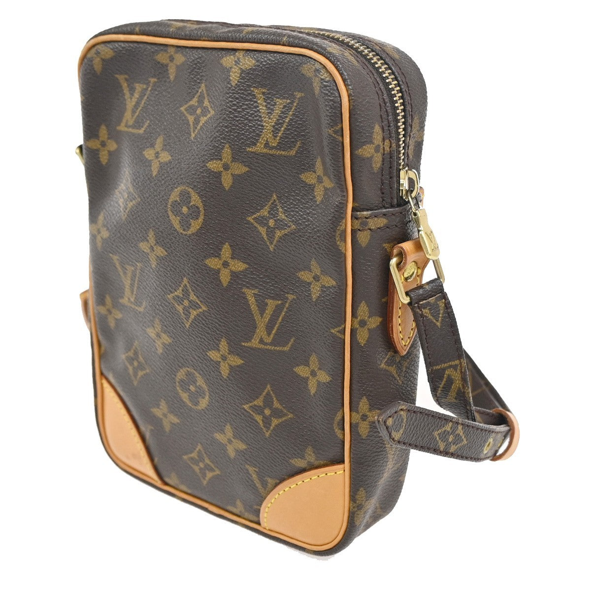 LOUIS VUITTON Danube Shoulder Bag Monogram Leather Brown France M45266 84KC730