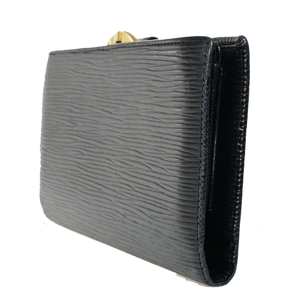 LOUIS VUITTON Portefeuille Viennois Long Wallet Epi Leather Black M63242 05FB089