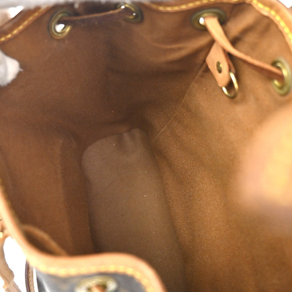 LOUIS VUITTON Mini Montsouris Backpack Bag Monogram Leather Brown M51137 96MA061
