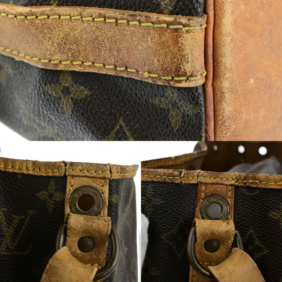 LOUIS VUITTON Petit Noe Drawstring Shoulder Bag Monogram Leather M42226 66ED346
