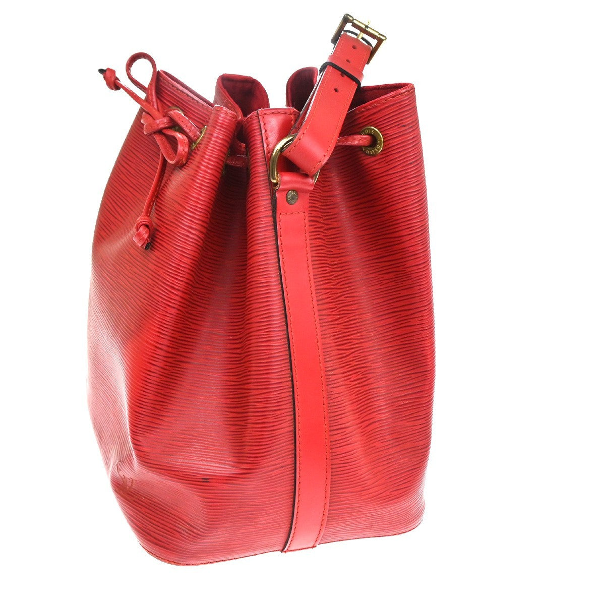 LOUIS VUITTON Petit Noe Drawstring Shoulder Bag Epi Leather Red M44107 82CA882