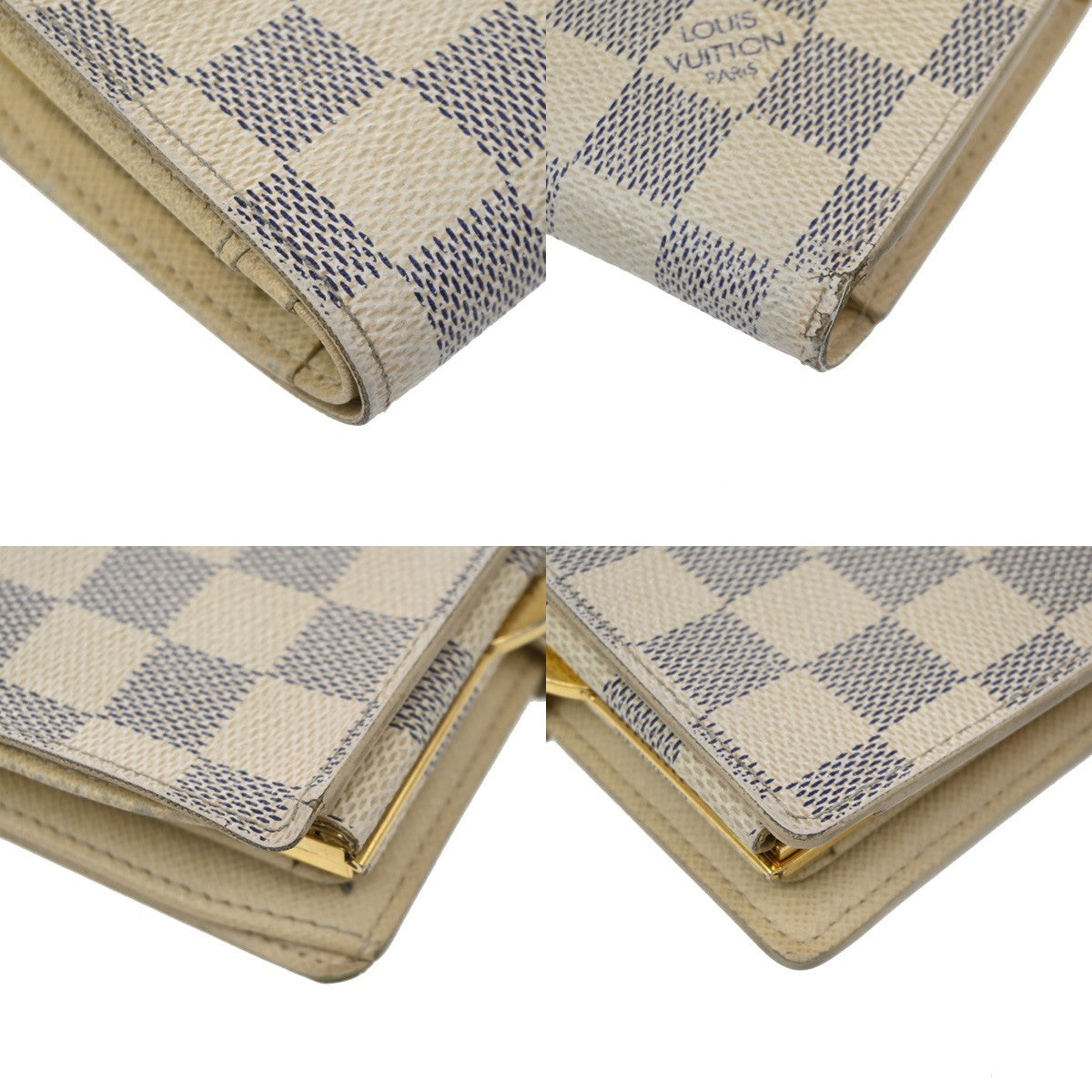 LOUIS VUITTON Portefeuille Viennois Wallet Damier Azur Leather N61676 01KD103