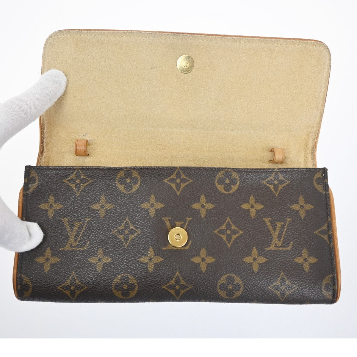 LOUIS VUITTON Pochette Twin GM 2Way Shoulder Bag Monogram Brown M51852 36KC549