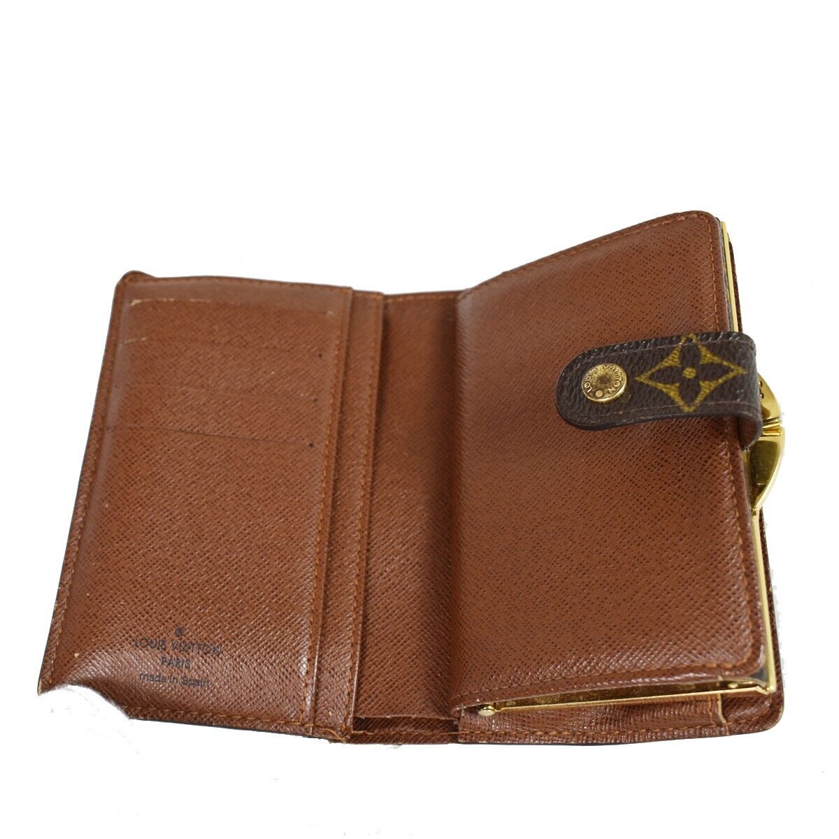 LOUIS VUITTON 2 Set Bifold Wallet Purse Monogram Leather Brown 60GA568