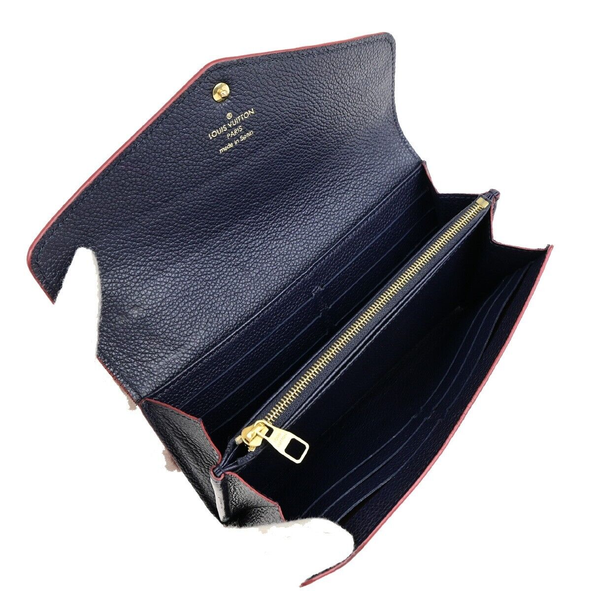 LOUIS VUITTON Portefeuille Sarah Wallet Monogram Empreinte Blue M62125 31EB752