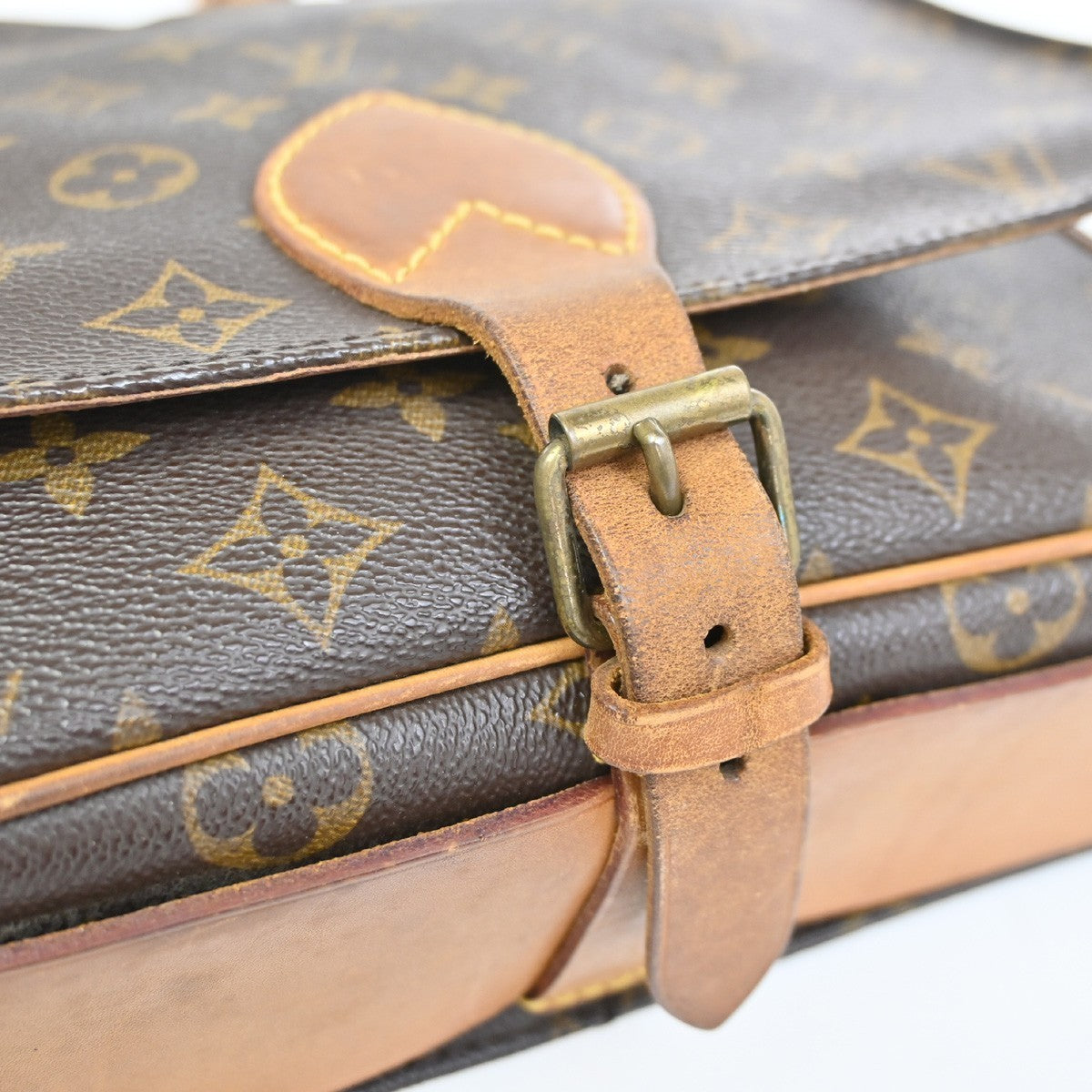 LOUIS VUITTON Cartouchiere GM Shoulder Bag Monogram Leather Brown M51252 32CA686
