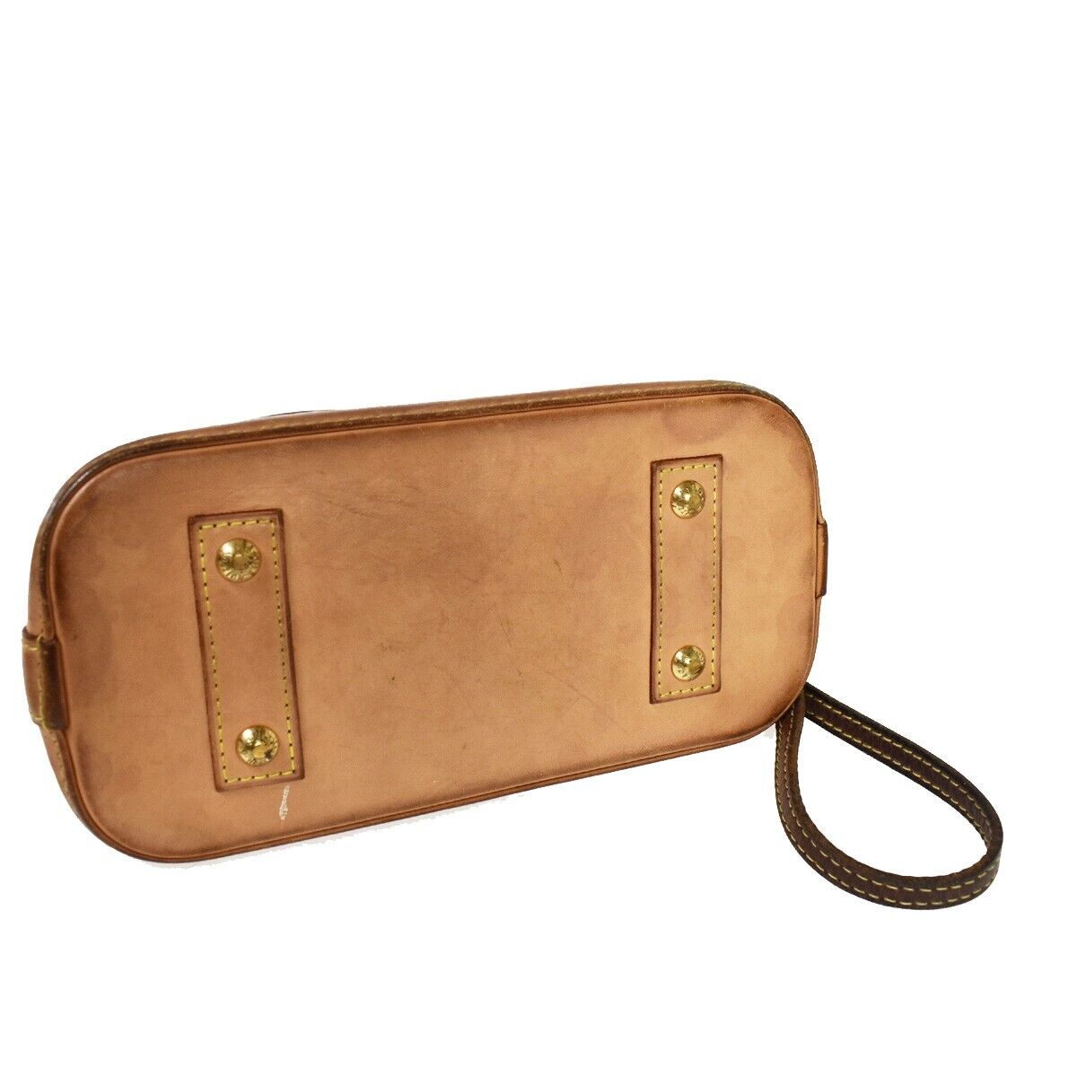 LOUIS VUITTON Alma BB 2Way Hand Bag Monogram Leather Brown Gold M53152 15YC243